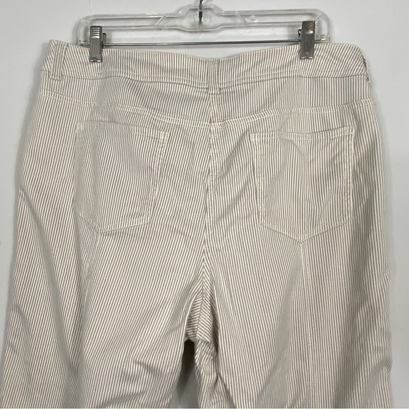 CHICO'S Striped Twill Stretch Utility Pants - Picture 4 of 9